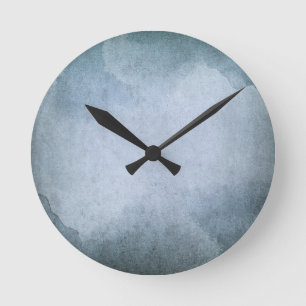 altes Papier mit Wasserfarbe Runde Wanduhr