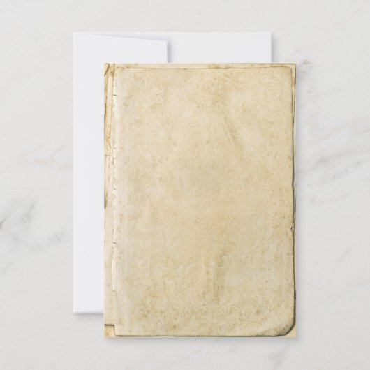 Altes Papier rustikale Hochzeitskarte RSVP Karte (Rückseite)