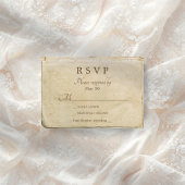 Altes Papier rustikale Hochzeitskarte RSVP Karte