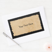 Altes Papier schwarz Rechteckiger Aufkleber (Umschlag)