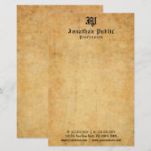 Altes Papierbild Elegante Vintage, typisierte Text Briefpapier (Vorne/Hinten)