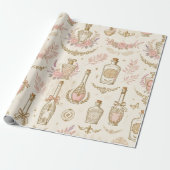 Altes Parfümflaschen-Wrap-Papier Geschenkpapier (Ungerollt)