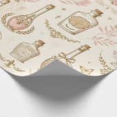 Altes Parfümflaschen-Wrap-Papier Geschenkpapier (Ecke)