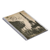 altes Paris-Postkartennotizbuch Notizblock (Rechte Seite)