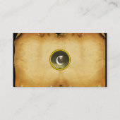 ALTES PARKMENT, GEM STEIN, MONOGRAMM grau Visitenkarte (Rückseite)