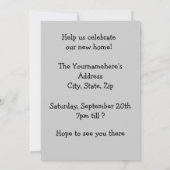 Altes Party Einladung (Rückseite)