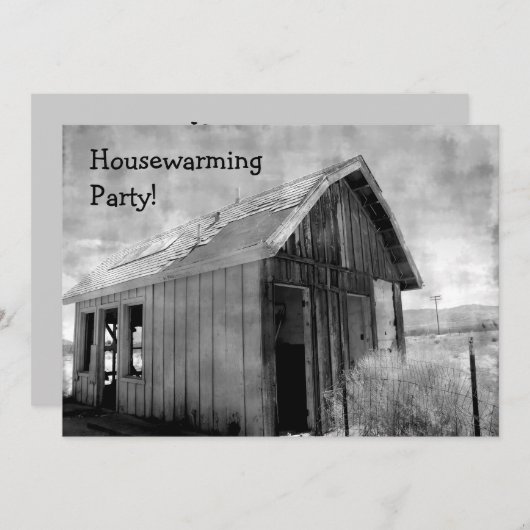 Altes Party Einladung (Vorne/Hinten)