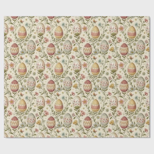 Altes Pastelleier Osterpapier Geschenkpapier (Flach)