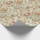 Altes Pastelleier Osterpapier Geschenkpapier (Ecke)