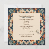 Altes Patchwork Kaleidoscope Quilt Muster Einladung (Vorderseite)