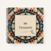 Altes Patchwork Kaleidoscope Quilt Muster Notizblock (Vorderseite)