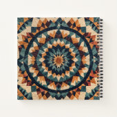 Altes Patchwork Kaleidoscope Quilt Muster Notizblock (Rückseite)