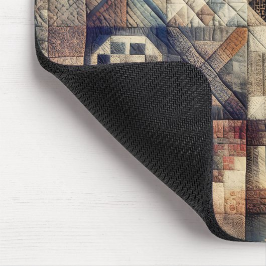 Altes Patchwork-Quilt-Design Mousepad (Ecke)