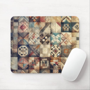 Altes Patchwork-Quilt-Design Mousepad