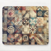 Altes Patchwork-Quilt-Design Mousepad (Vorne)
