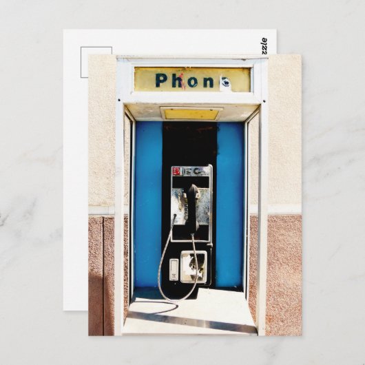 Altes Pay Phone Postkarte (Vorne/Hinten)