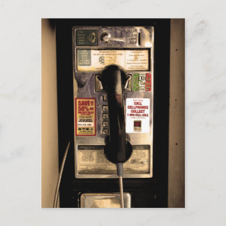 Altes Pay Phone Postkarte