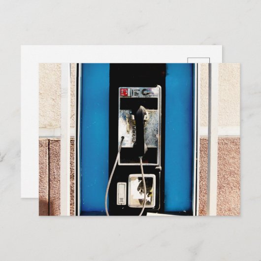 Altes Pay Phone Postkarte (Vorne/Hinten)