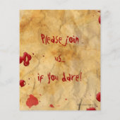 Altes Pergament Blut Spritzer Spuk Haus Flyer (Hinten)