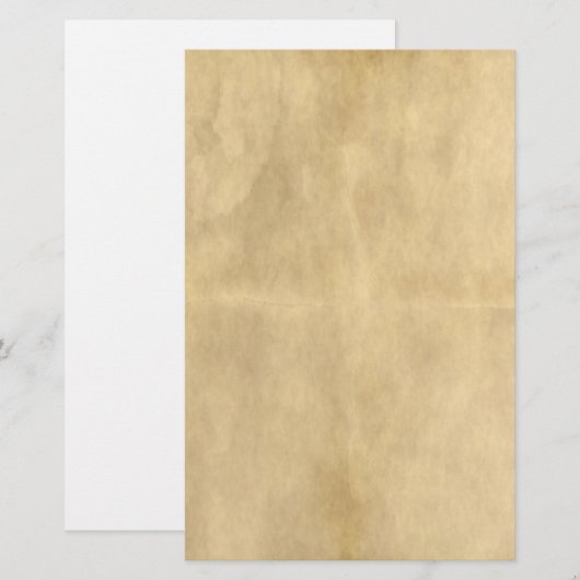 altes Pergament Briefpapier (Vorne/Hinten)