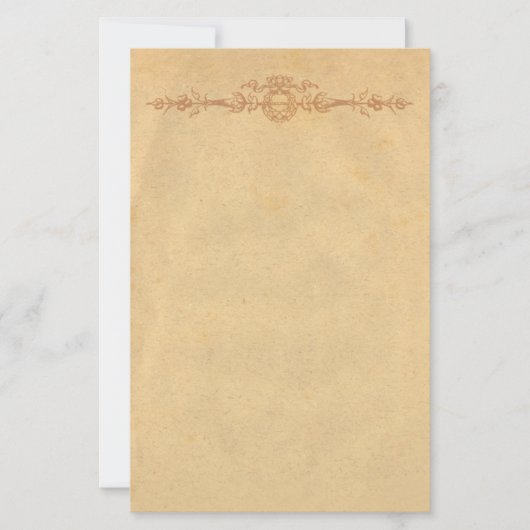 Altes Pergament mit Zierbestation Briefpapier (Vorderseite)