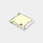 Altes Pergament Scroll Stil Post-it Klebezettel (angewinkelt)