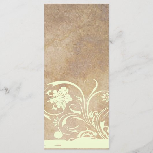 Altes Pergament Shabby Chic Hochzeitsprogramm Programm (Vorderseite)
