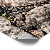 Altes Pflastersteingebäude an der Straße, anc Poster (Ecke)