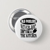 Altes Picklers die nie Pickleball Geschenk Button (Vorne & Hinten)