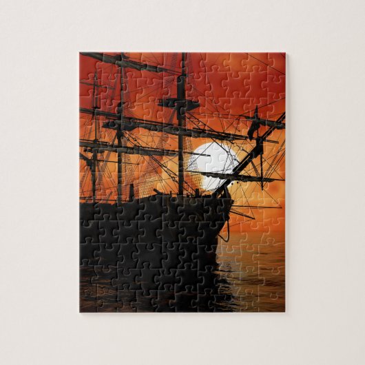 Altes Piratenschiff Puzzle (Vertikal)