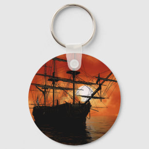 Altes Piratenschiff Schlüsselanhänger