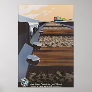 Altes Plakat der Minneapolis St Louis Railway Eise