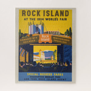 Altes Plakat für die Chicago World's Fair 1933-34 Puzzle