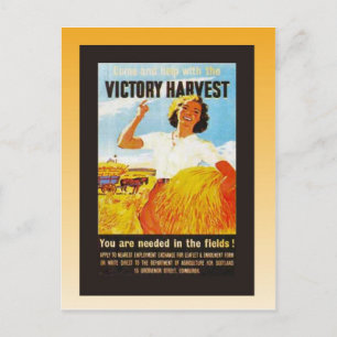 Altes Plakat, Zweiter Weltkrieg, Siegesernte Postkarte
