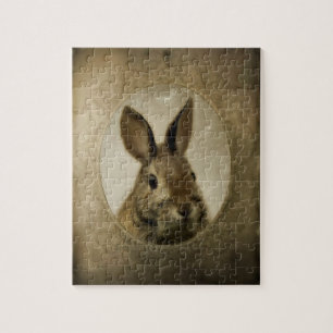Altes Portrait eines Hasses Puzzle
