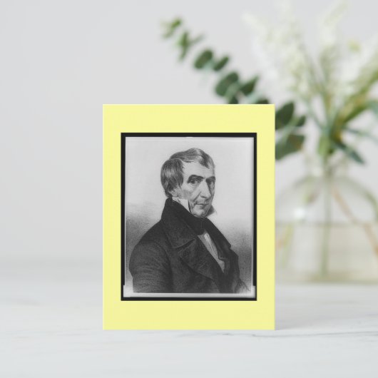 Altes Portrait, William Henry Harrison Postkarte (Stehend Vorderseite)