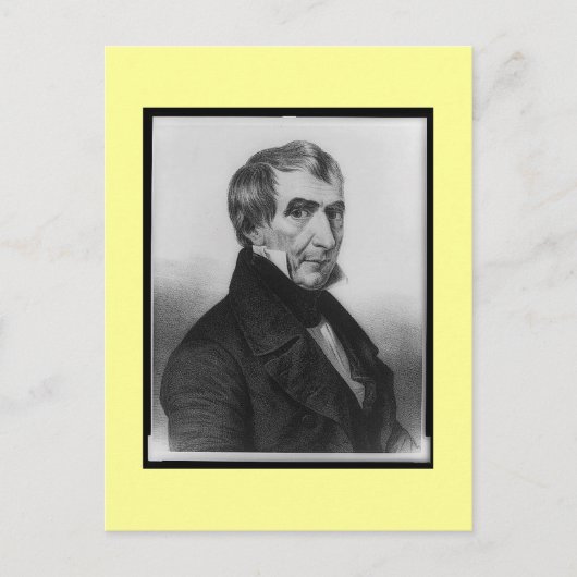 Altes Portrait, William Henry Harrison Postkarte (Vorderseite)