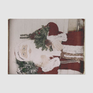 Altes Porträt von Weihnachtsmann Weihnachten Feier Seidenpapier