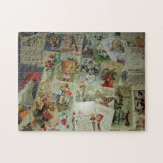 Altes Postkartenpuzzle Puzzle (Horizontal)