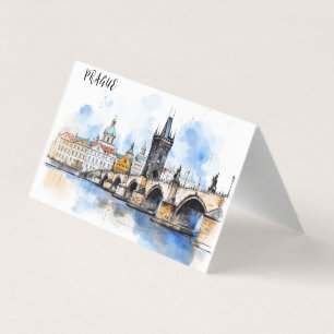 Altes Prag, Karlsbrücke Wasserfarbe
