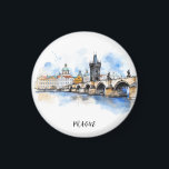 Altes Prag, Karlsbrücke Wasserfarbe Magnet<br><div class="desc">Altes Prag, Karlsbrücke Wasserfarbe - Magnet</div>