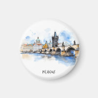 Altes Prag, Karlsbrücke Wasserfarbe