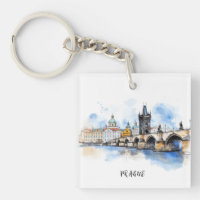 Altes Prag, Karlsbrücke Wasserfarbe