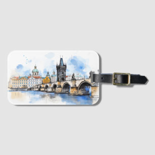 Altes Prag, Reisen mit zeitlosem Stil Gepäckanhänger