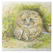 Altes Prickly Button (Igel) (von Beatrix Potter) Fliese (Vorderseite)