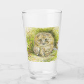 Altes Prickly Button (Igel) (von Beatrix Potter) Glas (Vorderseite)