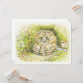 Altes Prickly Button (Igel) (von Beatrix Potter) Karte (Vorderseite/Rückseite Beispiel)