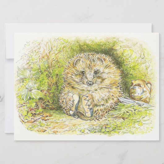 Altes Prickly Button (Igel) (von Beatrix Potter) Karte (Vorderseite)
