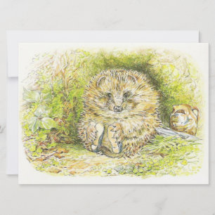Altes Prickly Button (Igel) (von Beatrix Potter) Karte