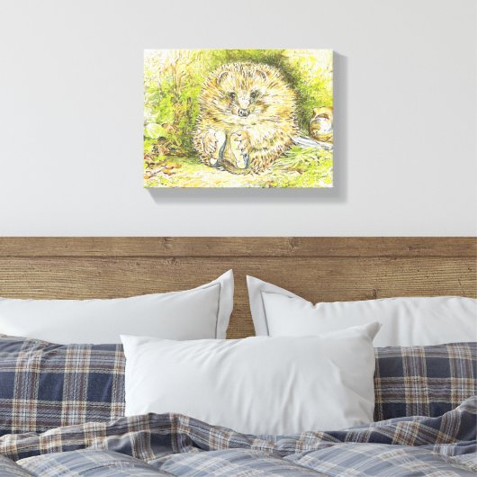 Altes Prickly Button (Igel) (von Beatrix Potter) Leinwanddruck (Insitu (Schlafzimmer))